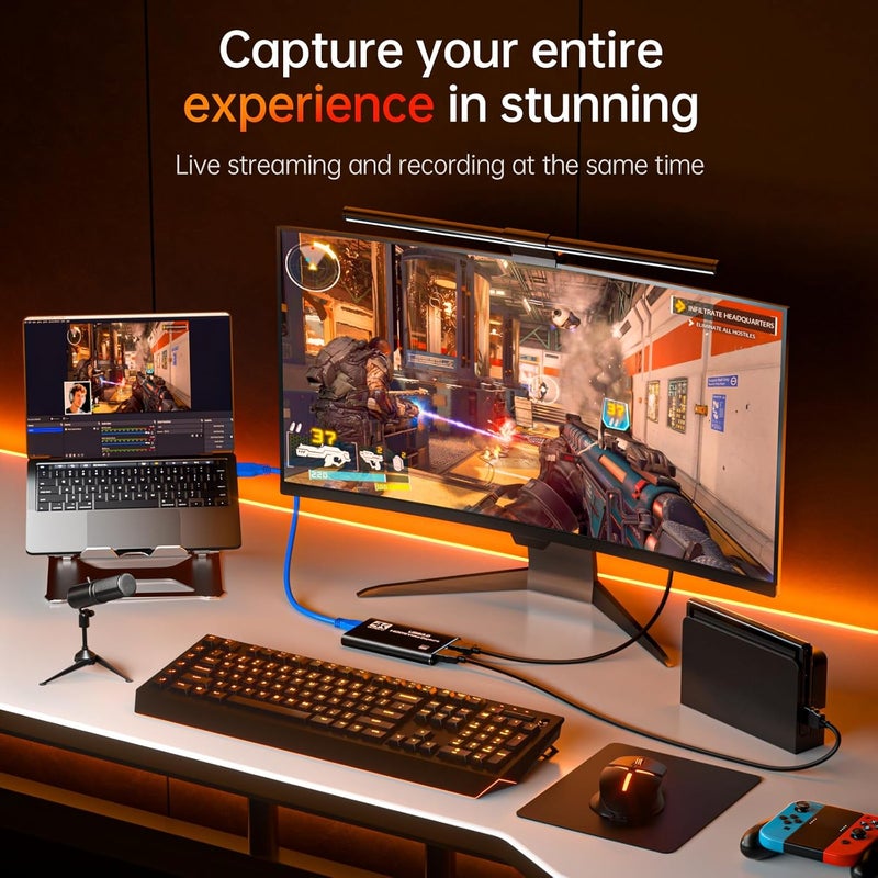 NEW HOPE HDMI Capture Card for Streaming, Full HD 1080P 60FPS Capture USB 3.0 Game Audio Video Capture Card,for Streaming Camera/Xbox/PS4/PS5/Switch/PC - Image 5